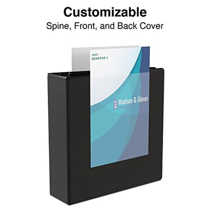 Staples Economy 3" 3‑Ring View Binders, D‑Ring, Black, High‑Capacity 600‑Sheet Storage – 3/Pack - color: Black, size: 3 Pack, style: 3'' Inch