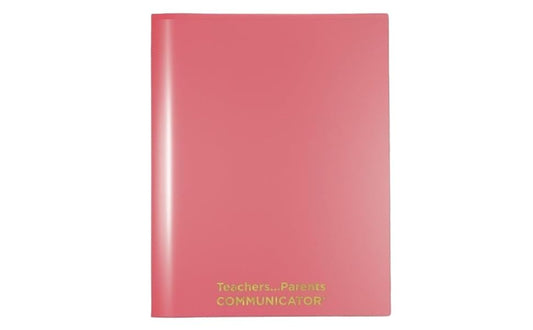 Nicky's Folders® English Communicator, Parent-Teacher Folder, Patented Tear-Resistant Flexible Plastic 2 Inside Pockets, 2 Exterior Sleeves, Letter Size Paper, Single Color(24 Pack) (Pink) - color: Pink