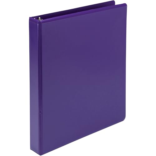 Samsill Plant-Based 1 Inch Durable Round Ring, View Binder, Eco-Friendly, USDA Certified Biobased, Single, Violet - color: Purple, size: 1"