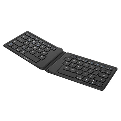 Targus Ergonomic Foldable Bluetooth Antimicrobial Keyboard, Black (AKF003US) - color: Black