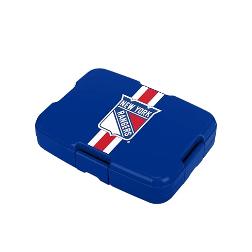 FOCO NHL Unisex-Adult Officially Licensed Team Color Stripe Primary Logo Hockey Leak Proof 5 Compartment Bento Lunch Box - New York Rangers - color: New York Rangers