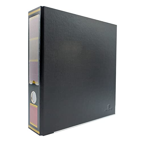 3-Ring Premium Binder - Barrister Black, 3" Spine, by Bindertek | 525 Sheet Capacity, 2" D-Rings, Linen-Textured Covers, Steel Reinforced Edges, Spine Label Included - color: Barrister Black, size: 3" Spine