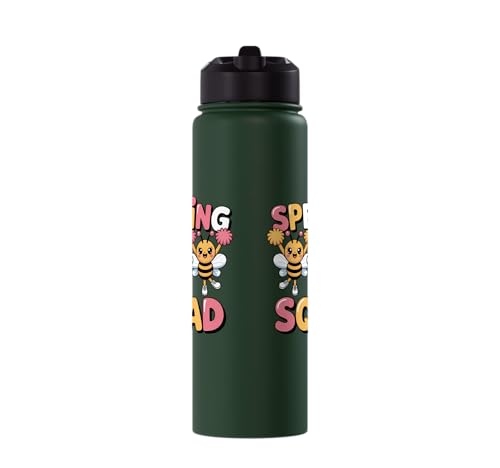 Spelling Squad Teacher Student Coach Classroom Stainless Steel Insulated Water Bottle - color: Dark Green
