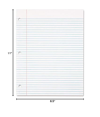 TOP62349 - Dimensions : 81/2 x 11" - Tops Filler Paper - Pack of 500
