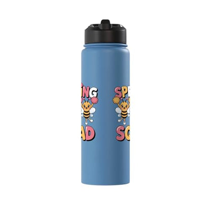 Spelling Squad Teacher Student Coach Classroom Stainless Steel Insulated Water Bottle - color: Light Blue
