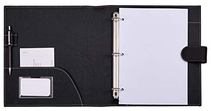 It's Academic Executive Faux Leather Portfolio Folder, Black - color: Black, style: 11.5" x 12"