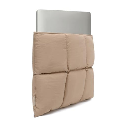 KAYOND Puffy Laptop Sleeve 13 Inch 14 inch, Pillow Shape Laptop Sleeve, Compatible MacBook Pro 13inch 14 Inch M4 M5 Pro/Max, MacBook Air M1 M2 M3 M4 2026, Khaki - color: Khaki, size: For 13"-14" MBA/MAP M4 M3 M2 M1