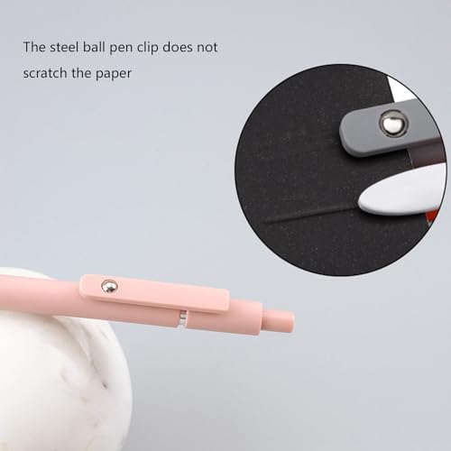 5Pcs Retractable Gel Pen Quick Drying Journaling Pen Smooth Writing for Kid Student Adult Writing Journaling - color: Retro color