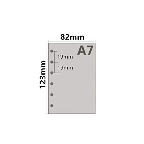 A7 Dotted Design Planner Refill 6 Holes Notebook Binder Refills, A7 Dot Matrix Planner Inserts for Filofax 100gsm Paper Pocket Size, 4.84 x 3.23'', Harphia - color: Dot Matrix, size: A7