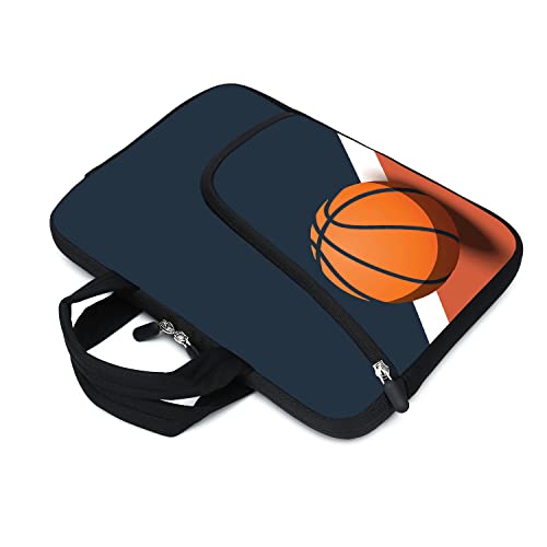11.6" 12.2 inches Laptop Sleeve Chromebook Case Ultrabook Case Notebook Sleeve Tablet Case Neoprene Handle Sleeve for Men Women, Two Pockets Fit Apple MacBook Air Samsung Acer HP(Basketball) - color: Basketball