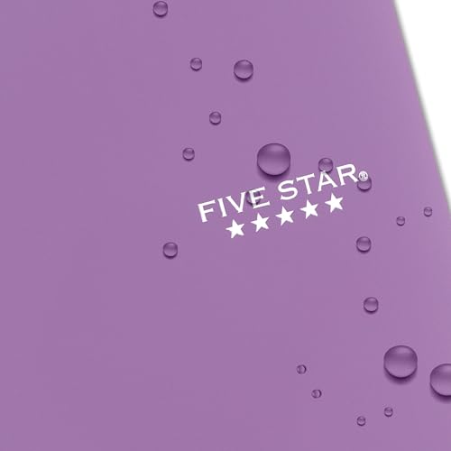 Five Star Spiral Notebook + Study App, 5 Subject, College Ruled Paper, 8-1/2" x 11", 200 Sheets, Fights Ink Bleed, Water Resistant Cover, Amethyst Purple (38748) - color: Purple, size: 1 Count (Pack of 1)