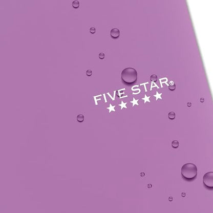 Five Star Spiral Notebook + Study App, 5 Subject, College Ruled Paper, 8-1/2" x 11", 200 Sheets, Fights Ink Bleed, Water Resistant Cover, Amethyst Purple (38748) - color: Purple, size: 1 Count (Pack of 1)