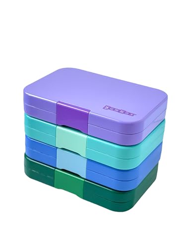 Yumbox Tapas Leakproof Bento Box, 4 Compartments, True Blue Shark | Large Capacity Design | Sandwich-Friendly | Removable Compartment Tray | Easy-Open Single Latch | Ideal for Teens & Adults - color: True Blue - Shark