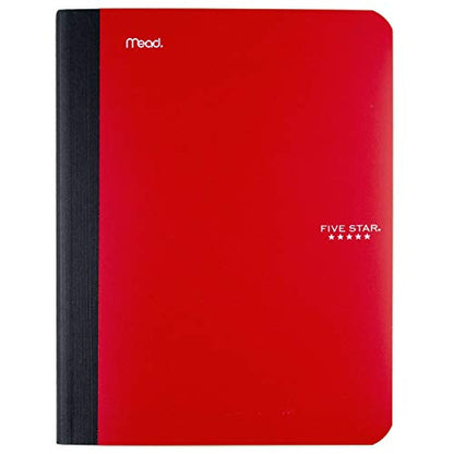 Five Star Composition Book, 100-Count, College Ruled, Red (72257) - color: Red