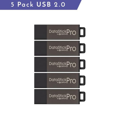 Centon Electronics DataStick Pro USB 2.0 Flash Drive, 32 GB, USB Flash Drives, 5 Bulk Pack, Grey - style: 32 GB (Pack of 5)