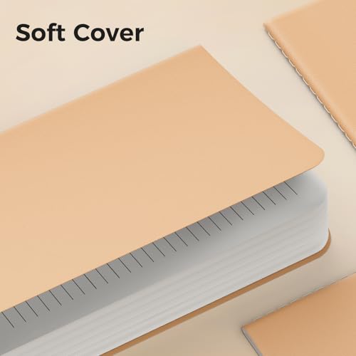 Large College Ruled Notebook Journals Bulk with Thick Lined Paper, 60 Pages, 8.5x11 inch, Composition Diary Subject Notebooks Planner for Travelers Students Office, Kraft Journal Set, 12 Pack - style: Lined