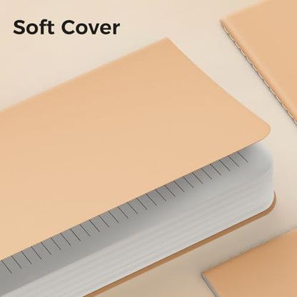 Large College Ruled Notebook Journals Bulk with Thick Lined Paper, 60 Pages, 8.5x11 inch, Composition Diary Subject Notebooks Planner for Travelers Students Office, Kraft Journal Set, 12 Pack - style: Lined