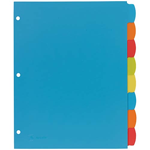 Avery Big Tab Write & Erase Durable Plastic Dividers,8-Tab Set,Multicolor Brights,3 Sets (21210),(Pack of 8) - size: 8 tab (Pack of 8), style: 3 Sets