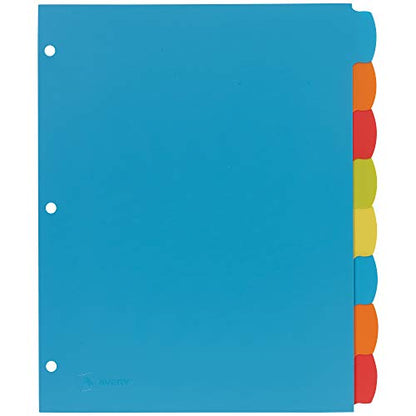 Avery Big Tab Write & Erase Durable Plastic Dividers,8-Tab Set,Multicolor Brights,3 Sets (21210),(Pack of 8) - size: 8 tab (Pack of 8), style: 3 Sets