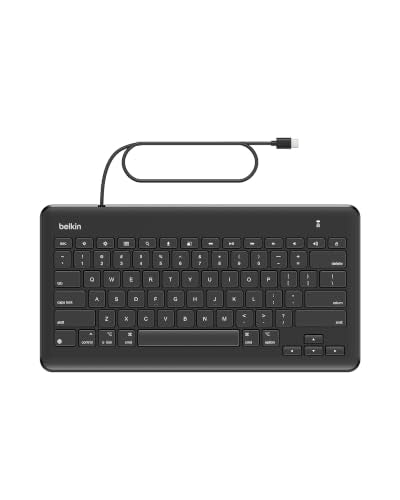 Belkin Wired Keyboard For Apple iPad With Lightning Cable - Works w/ Apple iPad, iPad Pro, iPad Mini, iPad Air Models with Lightning Port - Great for School Supplies - Keyboard With Full Size Keycaps - style: Lightning Connector Keyboard Only