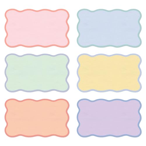 Whaline 120 Pack Pastel Index Cards 3 x 5 Inch Cardstock Flashcard Colorful Scalloped Blank Index Cards for Note-taking Studying Organizing School Office Supplies - color: Colorful 2