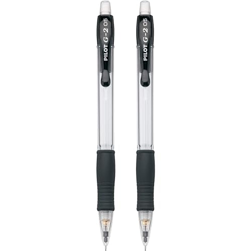 Pilot, G2 Mechanical Pencils, 0.5mm HB Lead, Clear Barrel, Pack of 2 - size: 2 Count (Pack of 1), style: 0.5mm