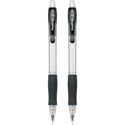Pilot, G2 Mechanical Pencils, 0.5mm HB Lead, Clear Barrel, Pack of 2 - size: 2 Count (Pack of 1), style: 0.5mm