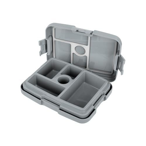 FOCO NFL Unisex-Adult Officially Licensed 2-Tone Big Logo Team Color Football Leak Proof 5 Compartment Bento Lunch Box - Detroit Lions - color: Detroit Lions