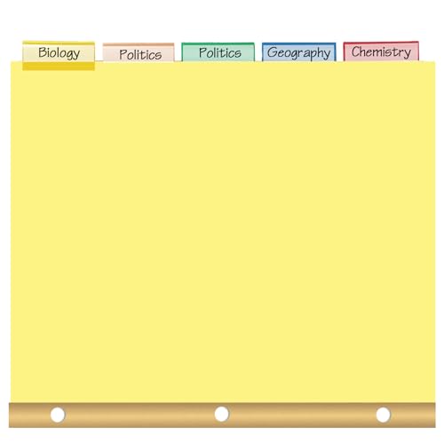 Binder Divider, PANDRI 200 Pack Binder Index Dividers with 5 Tabs and Sticky Notes, Letter Size Paper Binder Divider for School Office Home Business - size: 200pack