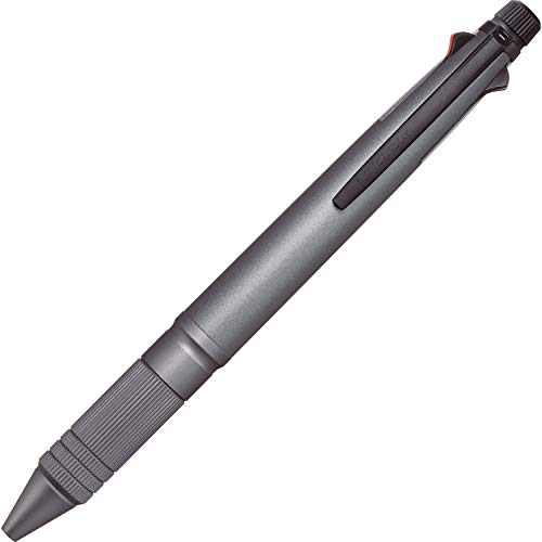 uni Jetstream 4&1 Metal Edition, 0.5mm Ballpoint Pen (Black, Red, Blue, Green) and 0.5mm Mechanical Pencil, Gun Metallic (MSXE52000A05.43) - color: silver (gunmetallic), size: 1 Count (Pack of 1)