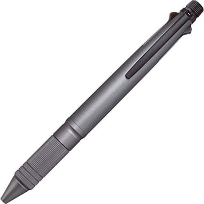 uni Jetstream 4&1 Metal Edition, 0.5mm Ballpoint Pen (Black, Red, Blue, Green) and 0.5mm Mechanical Pencil, Gun Metallic (MSXE52000A05.43) - color: silver (gunmetallic), size: 1 Count (Pack of 1)