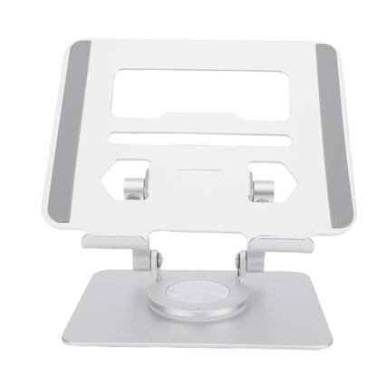 Tablet Stand with Adjustable Height and 360° Rotating Base for 5.8 to 12.9 Inch Tablets Ideal for Video Calls and Online Learning (Silver)