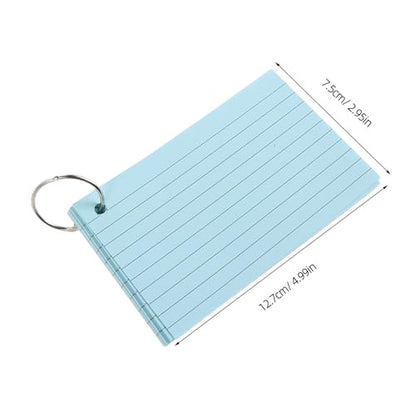 10 Books of 3x5 Colored Blank Index Cards with Ring Binder, Double-sided Ruled Flash Cards Resisting Ink Bleedthrough, 50 Sheets Per Book, for Study Sessions and Office Use