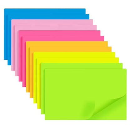 (12 Pads) Sticky Notes 3x5 in, Bright Colors Strong Adhesive Post, Suitable for School, Home, Office, Clean Removal, 50 Sheets/pad
