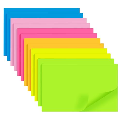(12 Pads) Sticky Notes 3x5 in, Bright Colors Strong Adhesive Post, Suitable for School, Home, Office, Clean Removal, 50 Sheets/pad
