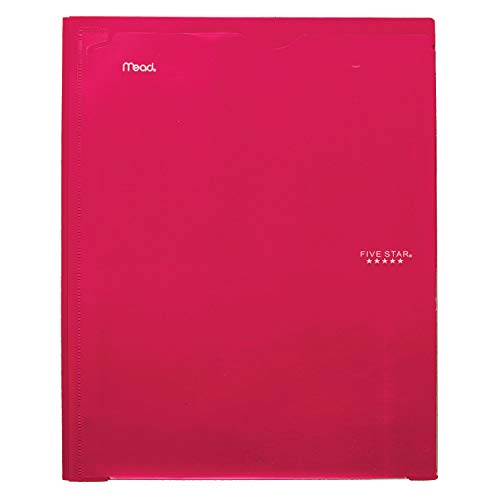 Five Star 2 Pocket Folder with Prong Fasteners, Folder with Pockets, Customizable Cover, Plastic, Color Selected for You, 1 Count (34136) - color: Color Selected for You, size: 1 Pack