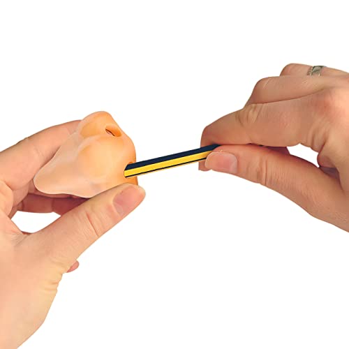 ArtCreativity Nose Pencil Sharpeners for Kids (Pack of 12) Cool School Supplies for Boys and Girls, Funny Gag Gifts, Birthday Party Favors for Toddlers, Classroom Teacher Rewards and Prizes