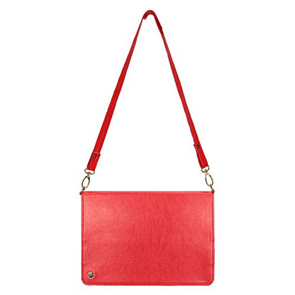 Handbag Case for iPad Mini 7.9" Series, iPad Mini 4/Mini 5 Case, Techcircle Lightweight Folio Stand Crossbody Wallet Case with Pencil Holder, Hand Strap & Shoulder Strap Soft Protective Cover, Red - color: 01 Red, size: iPad Mini 5/4/3/2/1 7.9"