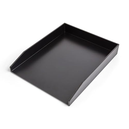Staples Front‑Load Stackable Plastic Letter Tray, Black, 2‑Pack – Desktop Paper Organizer for Office Files & Documents - size: 1 Pack, style: Letter Tray (Front-Load)