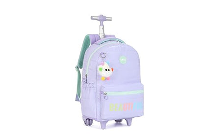Large Rolling laptop Backpack Set with Lunch Bag, Kids Backpack for school girls kids with Wheels (BEAUTIFUL PURPLE) - color: Beautiful Purple