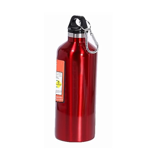 Thermoses Water Bottle Stainless Vacuum Cup 17oz Nitrogen Bottle Type Thermal Cold Insulation Reusable Sport Water Bottles Leakproof Carabiner Included Easy to Carry Work Sport Outdoor Hiking - color: Red