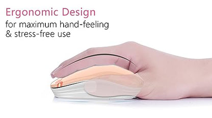 JUHOO Wireless Mouse with Nano Receiver for PC, Laptop, Notebook, Computer, MacBook, Less Noise, Portable Mobile Optical Mice - style: Kerry Bear