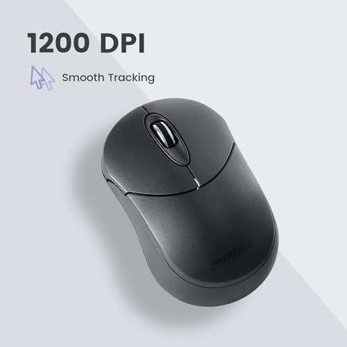 Perixx PERIMICE-802 Wireless Bluetooth Mouse - Portable Design - Compatible with Windows, iOS, and Android PC, Laptop, Tablet, and Smartphone - Graphite Gray (12177) - color: Graphite, size: Pack of 1