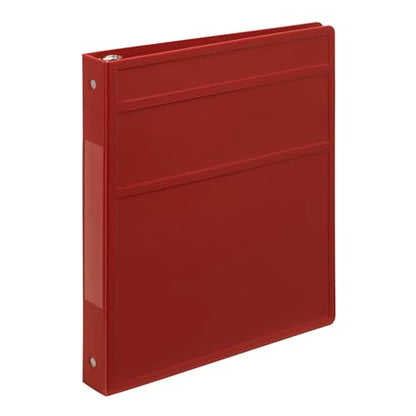 Carstens 1-Inch Heavy Duty 3-Ring Binder - Side Opening,Brick Red, Durable Plastic, No-Gap Rings, Waterproof Cover, No Pockets, Holds 125 US Letter Sheets, BPA-Free, Made in USA (8718-3R), Case of 18 - color: Red, size: Case of 18