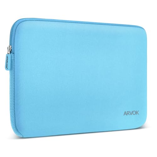 Arvok 11 11.6 12 Inch Laptop Sleeve Case for MacBook Air 12, Water-Resistant Neoprene Notebook Computer Tablet Sleeve, Carrying Bag Cover for Chromebook/HP/Dell/Lenovo/Asus/Acer, Baby Blue - color: Baby Blue, size: 11.6 inch