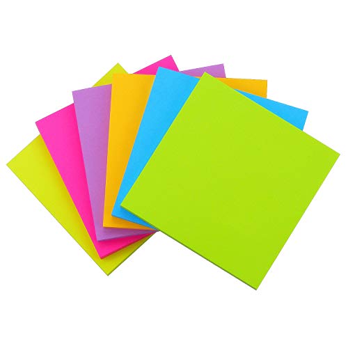 Early Buy Sticky Notes, 4x4 in, 6 Bright Colors, 6 Pads, 70 Sheets/Pad - color: 6 Bright Color 4x4 in
