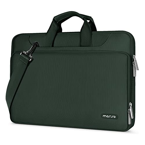 MOSISO 360 Protective Laptop Bag 15.6 inch, 15-16 inch Computer Bag Compatible with MacBook Air 15 inch/Pro 16 inch, HP,Dell,Lenovo,Asus,Notebook, Laptop Carrying Case with Strap&Handle, Emerald Green - color: Emerald Green, size: 16 inch