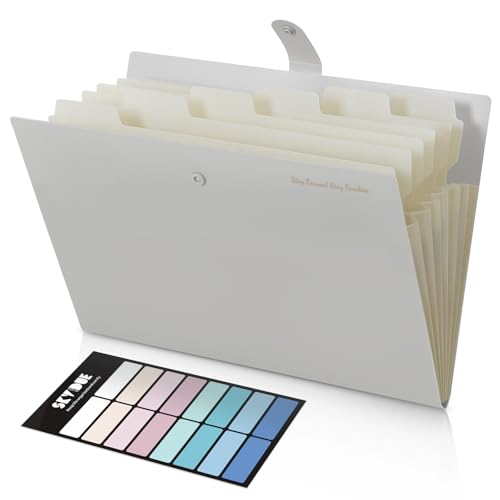 SKYDUE 7-Pocket Expanding File Folder, Professional Accordion Document Organizer with Labels, Portable Paper Receipt Holder for Office Home Business, Letter/A4 Size Warmgray - color: Warmgray