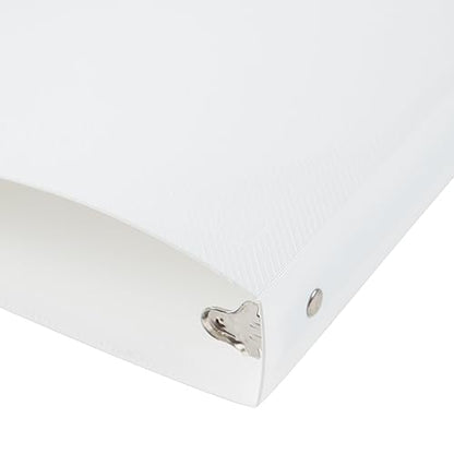 JAM PAPER Plastic 1 inch Binder - White 3 Ring Binder - Sold Individually - color: White, size: 1 inch