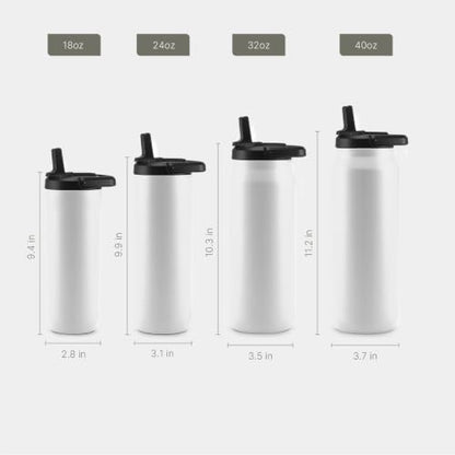 ZULU Base 40oz Stainless Steel Water Bottle with 3 Lids- Straw, Chug, Twist | Double Walled and Vacuum Insulated Metal Thermos | For Gym, Outdoor | Built in Carry Loop, Dishwasher Safe, White - color: White, style: 40oz